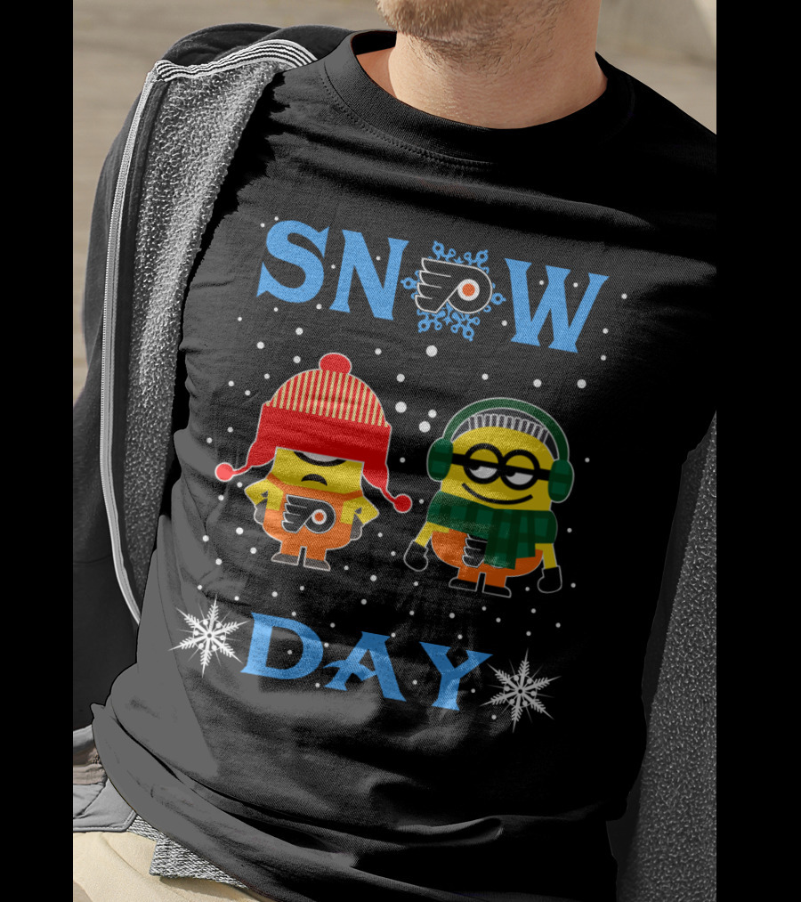 Philadelphia Flyers Minion Snow Day T-Shirt