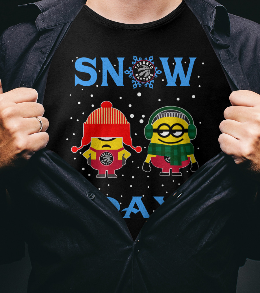 Snow Day Toronto Raptors Minions Fans Winter Fun T-Shirt