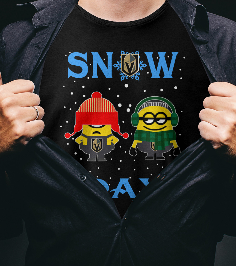 Snow Day Vegas Golden Knights Minion T-Shirt