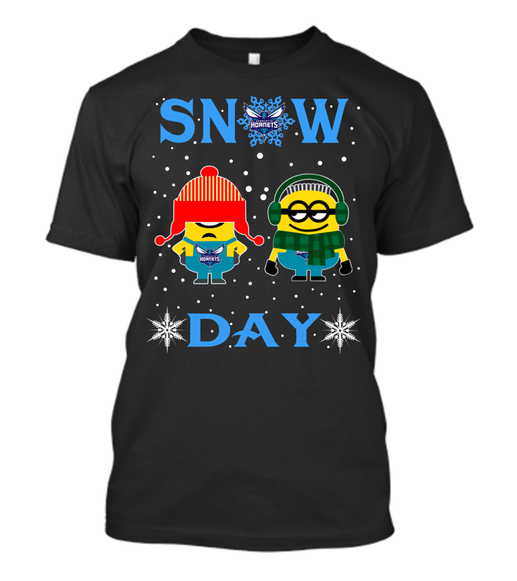 Snow Day With Charlotte Hornets Minions Winter Fun T-Shirt
