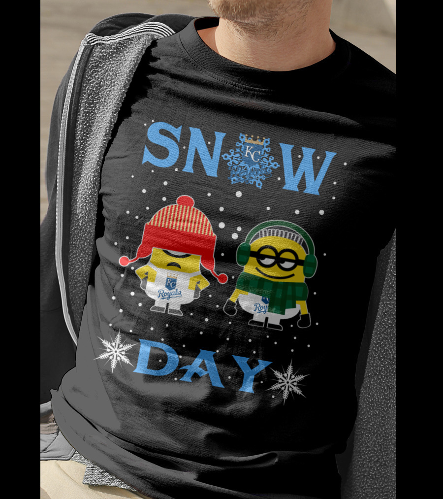 Snow Day Kc Royals Minion Duo Winter Style T-Shirt