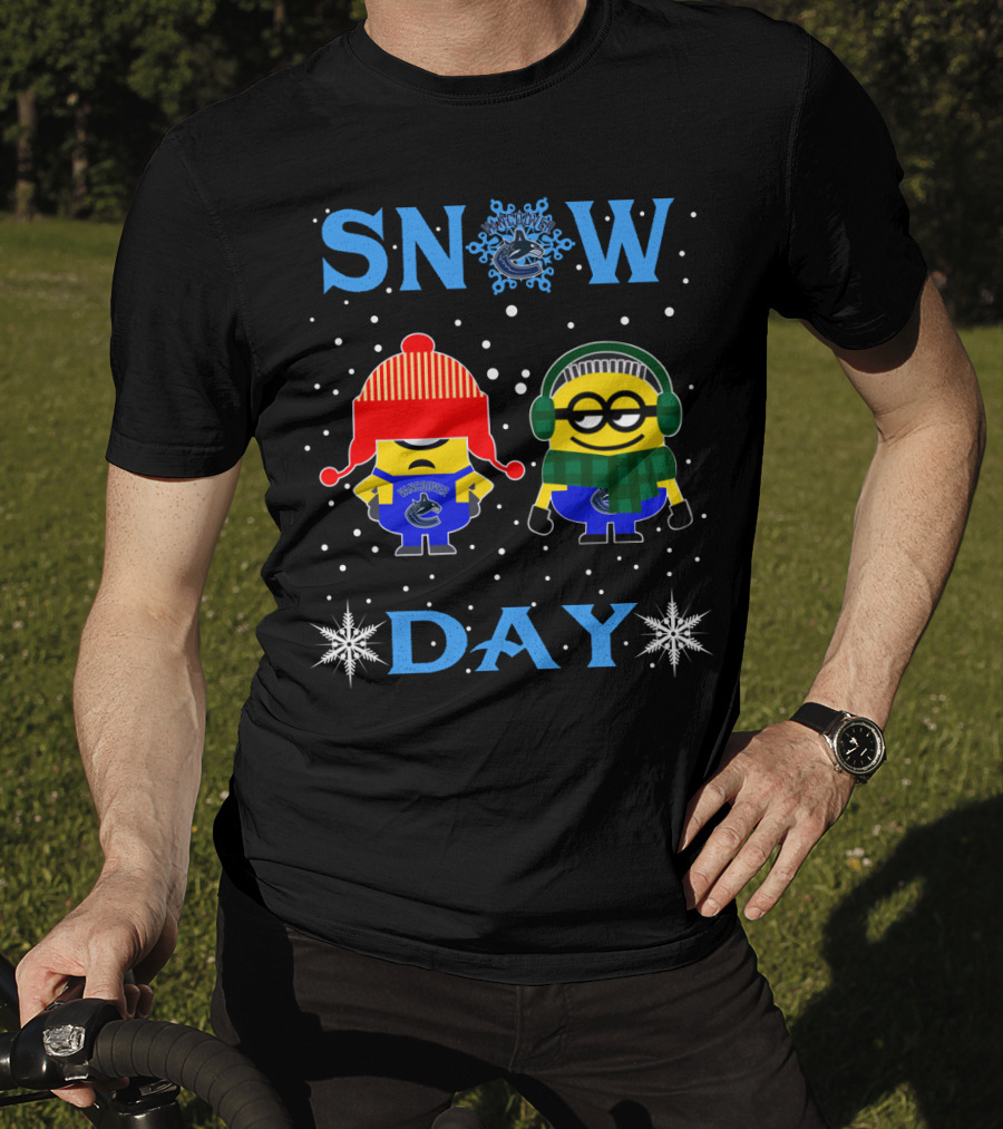 Snow Day Vancouver Canucks Minions Winter Style T-Shirt