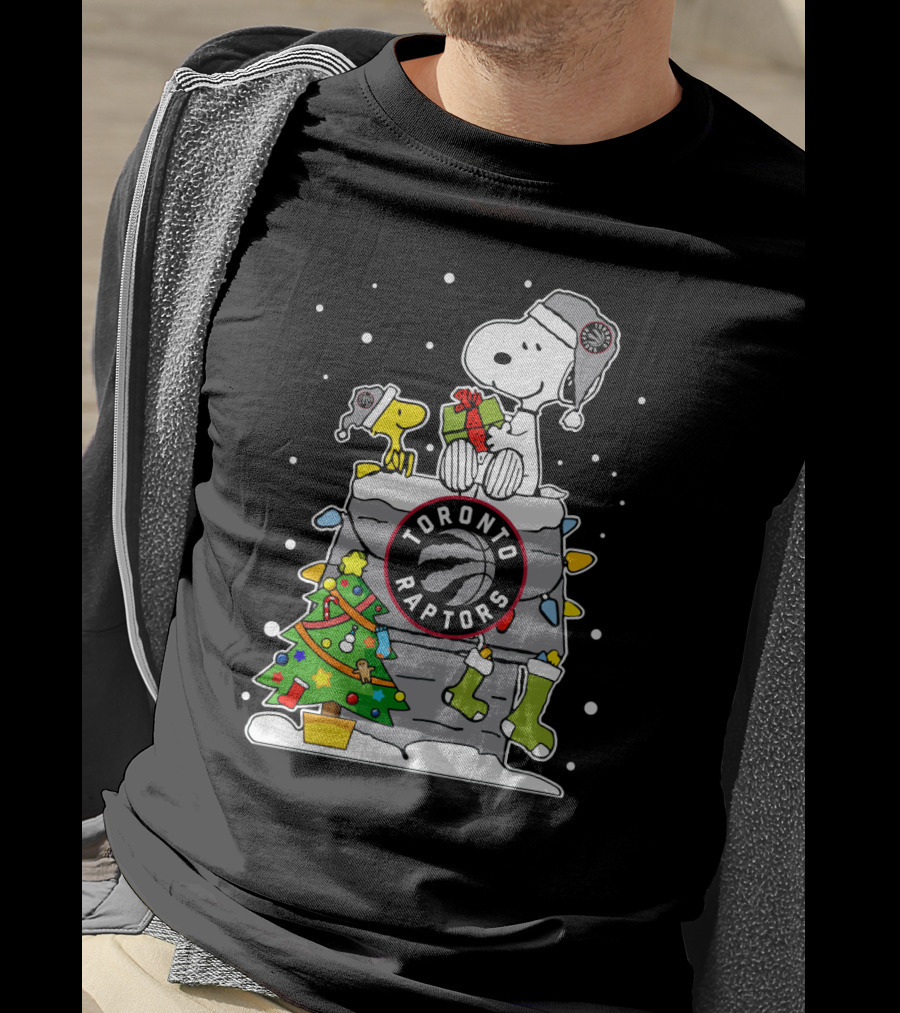 Toronto Raptors Snoopy Holiday Christmas Fans T-Shirt
