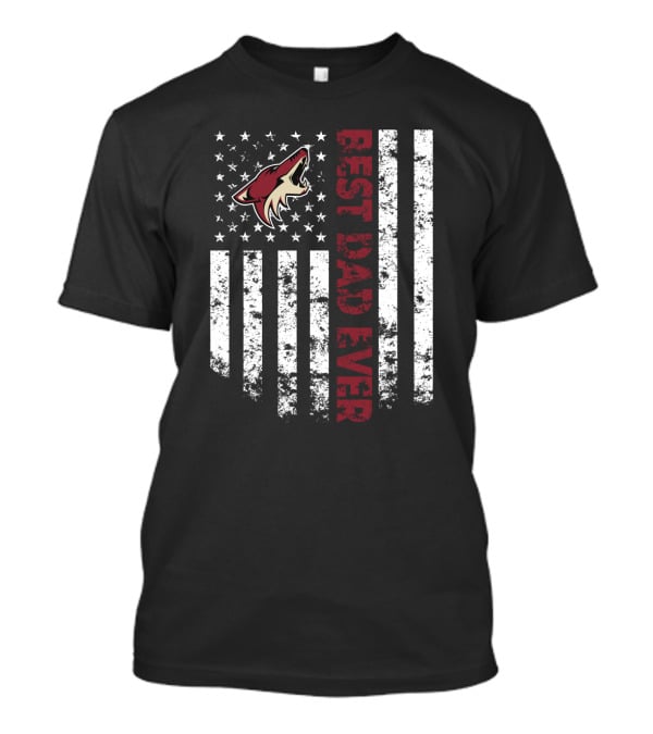 Arizona Coyotes Best Dad Ever Flag Style T-Shirt