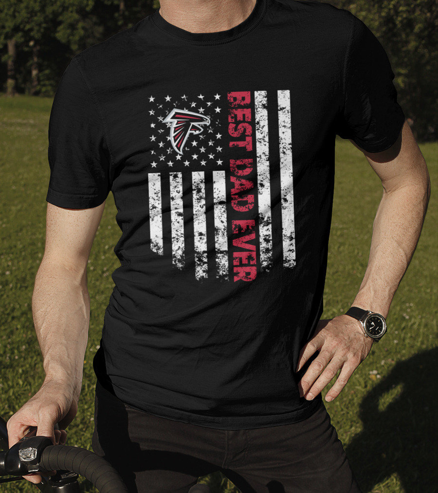Best Dad Ever Atlanta Falcons Flag T-Shirt