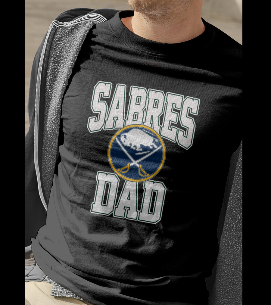 Sabres Dad Buffalo Hockey Fan Gift With Buffalo Sabres T-Shirt