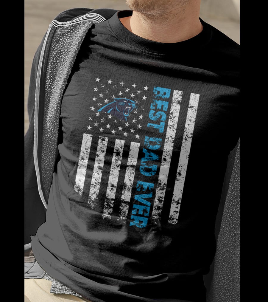 Best Carolina Panthers Dad Ever Stars And Stripes T-Shirt