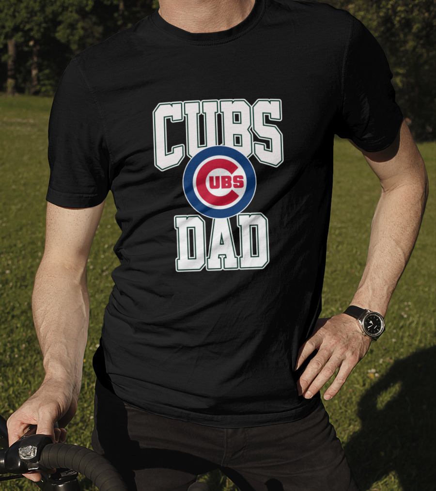 Chicago Cubs Dad Baseball Fan Logo T-Shirt