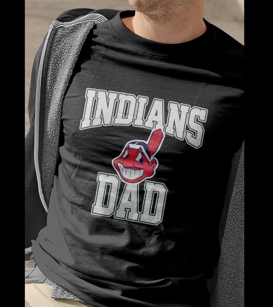 Indians Dad Cleveland Baseball Logo Enthusiast T-Shirt