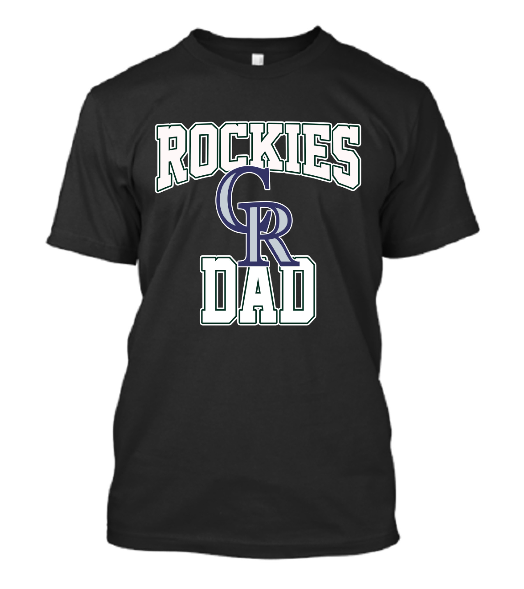 Rockies Dad CR Baseball Fan Father Gift T-Shirt