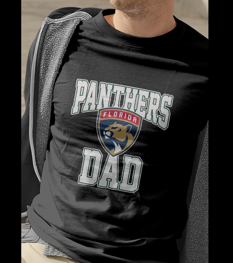 Florida Panthers Dad Sports Logo Fan Gear T-Shirt