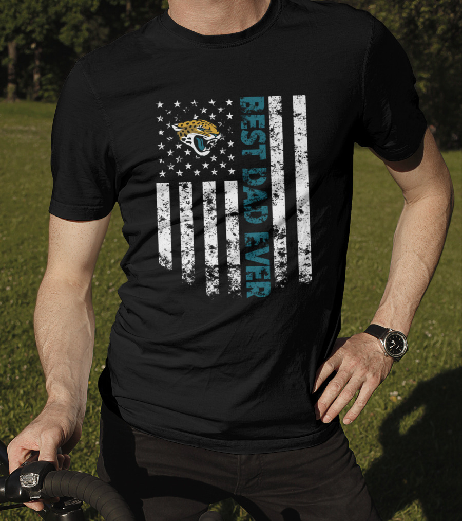 Best Jacksonville Jaguars Dad Ever American Flag T-Shirt