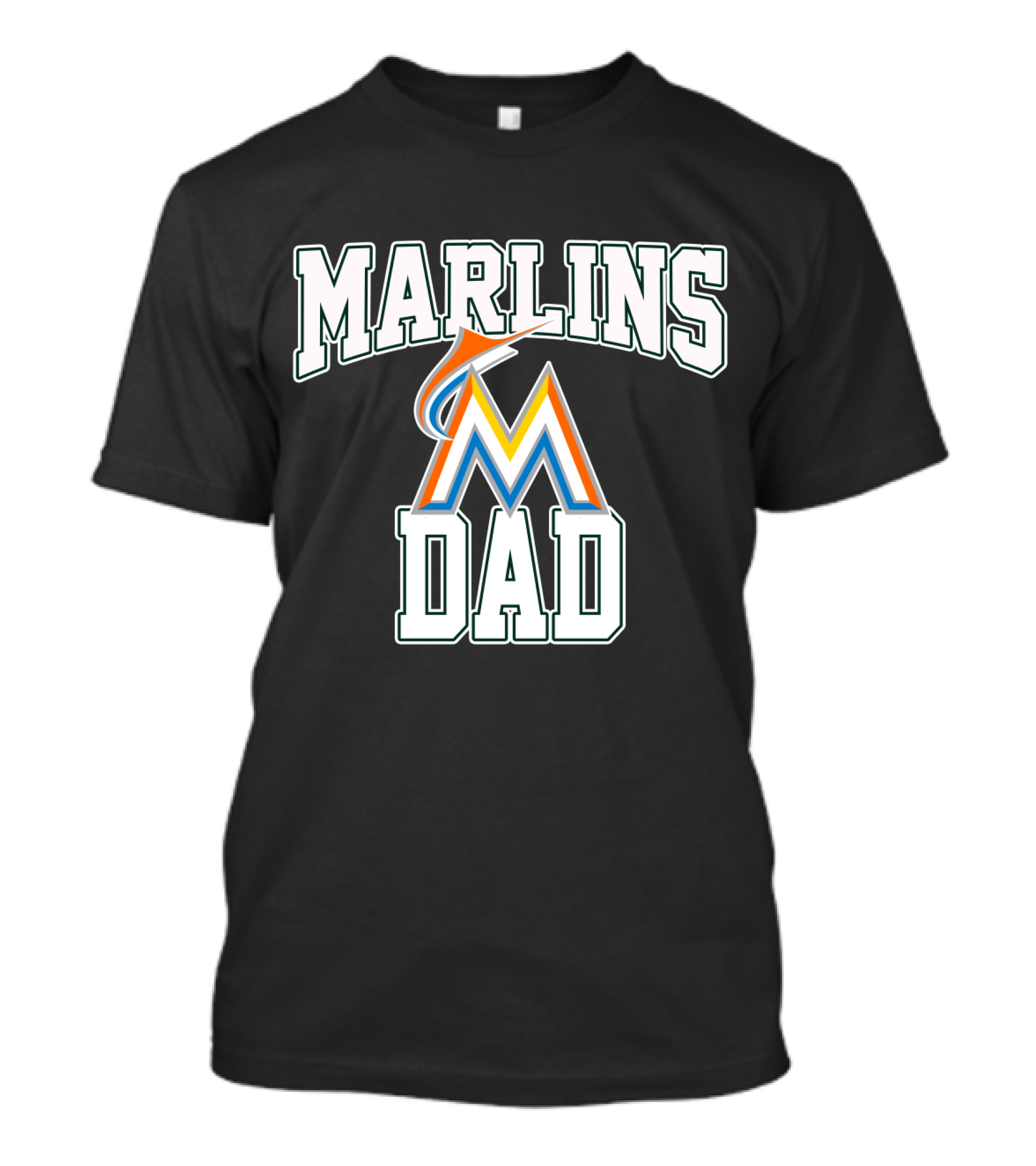 Marlins Dad Baseball Fan Apparel Miami Sports Gift T-Shirt