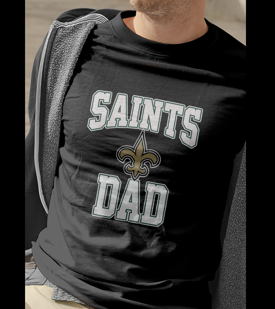 New Orleans Saints Dad Father's Day Fleur-De-Lis T-Shirt
