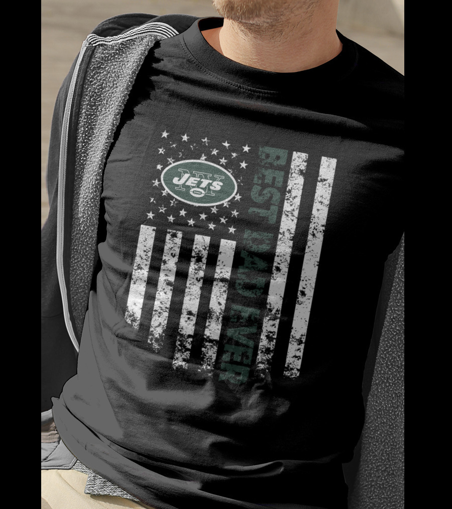 New York Jets Best Dad Ever Flag T-Shirt