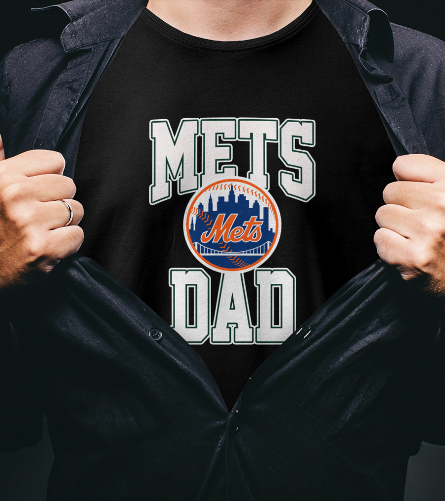 New York Mets Dad Baseball Fan Tee With Iconic Team T-Shirt