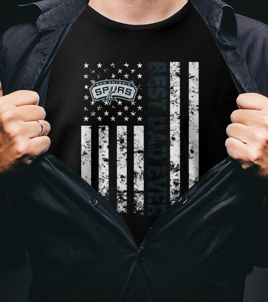 Best Dad Ever San Antonio Spurs Stars And Stripes T-Shirt