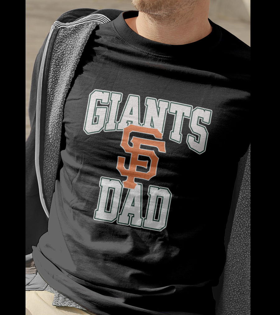 San Francisco Giants Dad Iconic SF Logo Giants Dad Text T-Shirt