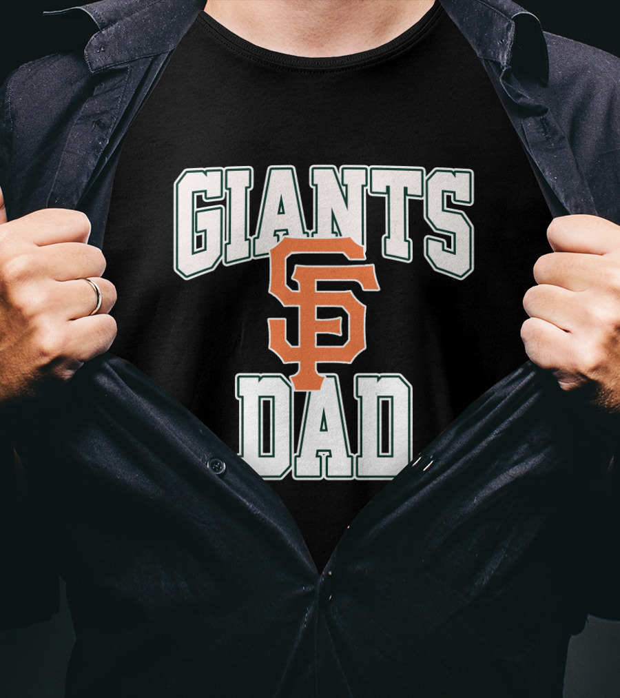 San Francisco Giants Dad Iconic SF Logo Giants Dad Text T-Shirt