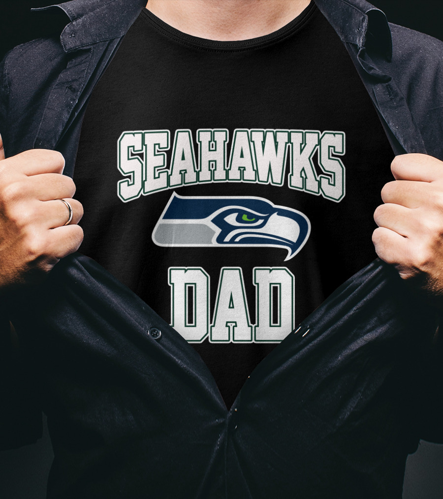 Seattle Seahawks Dad Father's Day Gift T-Shirt