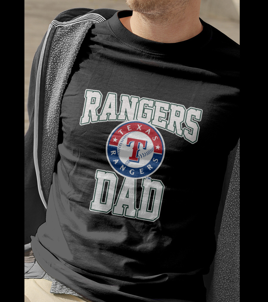 Texas Rangers Dad Baseball Emblem With Rangers T-Shirt