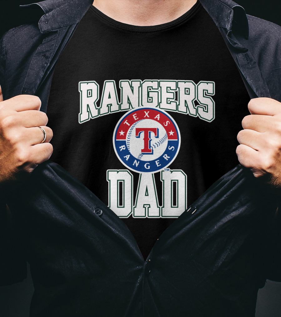 Texas Rangers Dad Baseball Emblem With Rangers T-Shirt