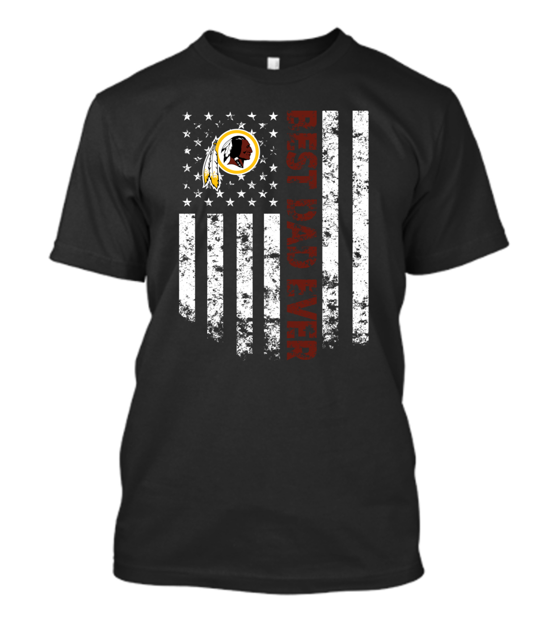 Best Dad Ever Washington Redskins Usa Flag T-Shirt