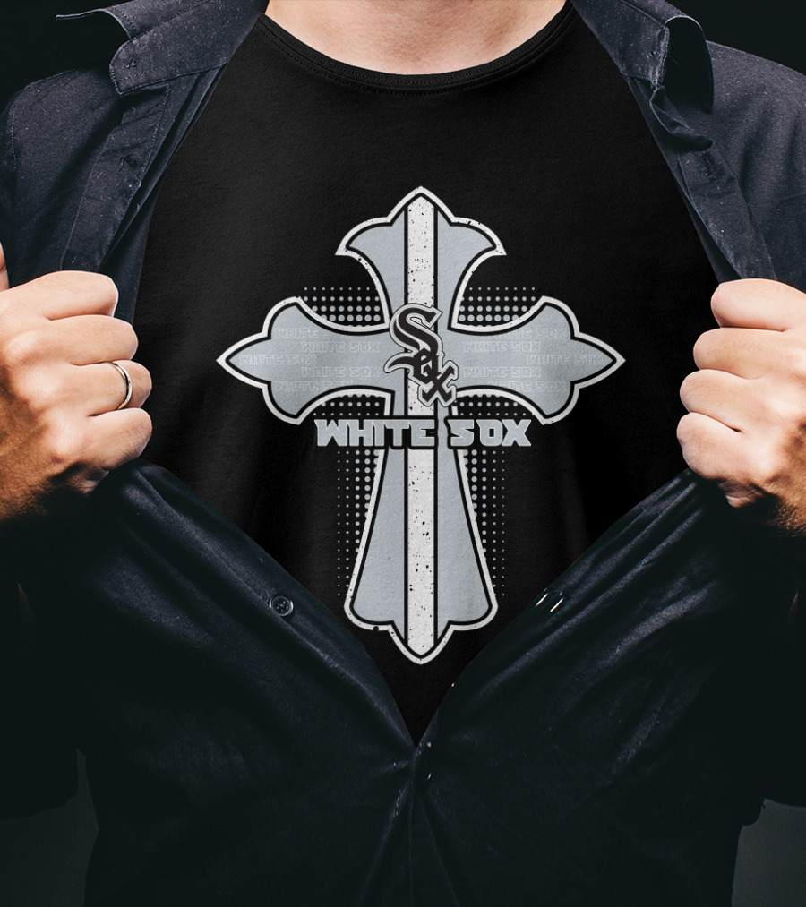 White Sox Cross Design For Jesus And Chicago Fans T-Shirt