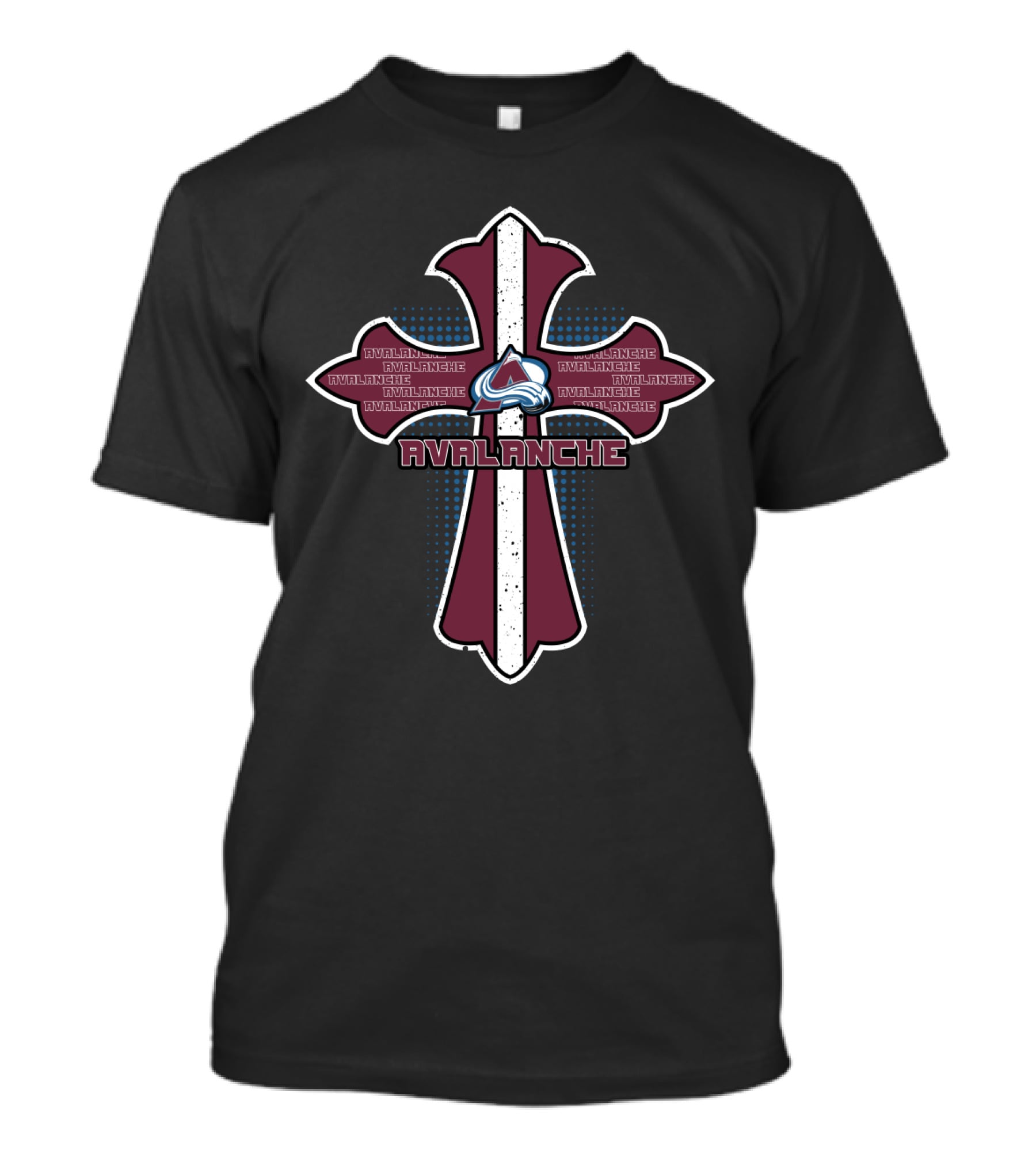 Avalanche Cross For Jesus And Colorado Avalanche Enthusiasts T-Shirt