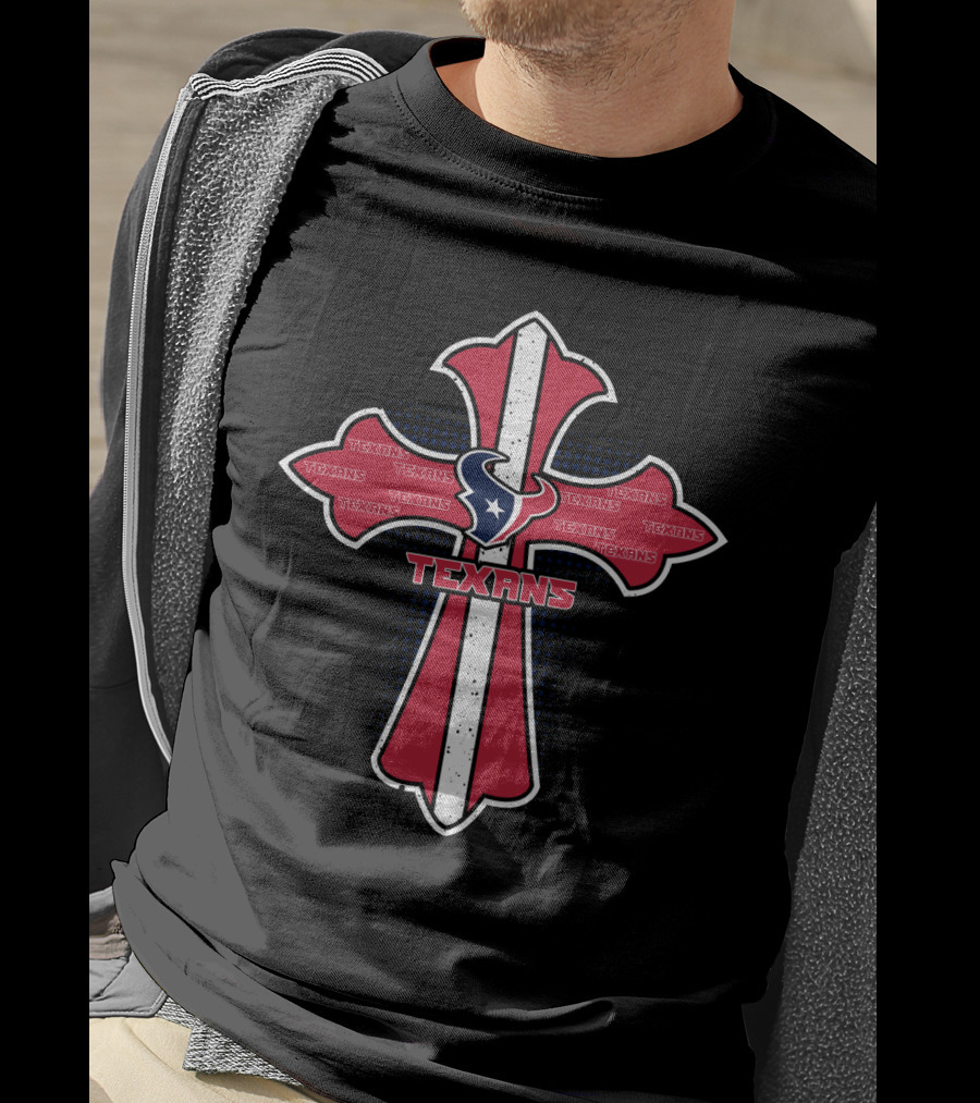 Texans Faithful Jesus Cross Houston Fans T-Shirt