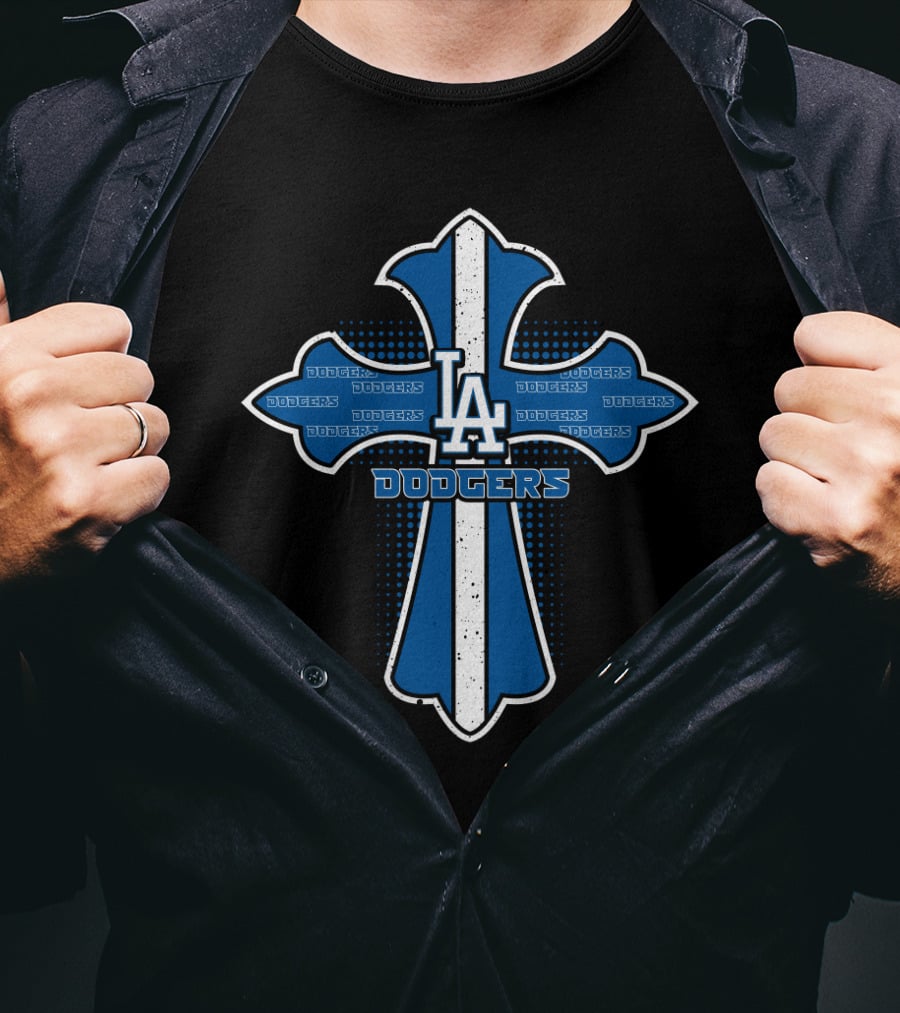 Los Angeles Dodgers Cross Design For Jesus Fans T-Shirt