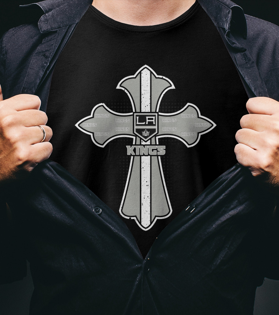 LA Kings And Cross For Jesus Fans Unite With Iconic Symbol And Hockey Spirit T-Shirt