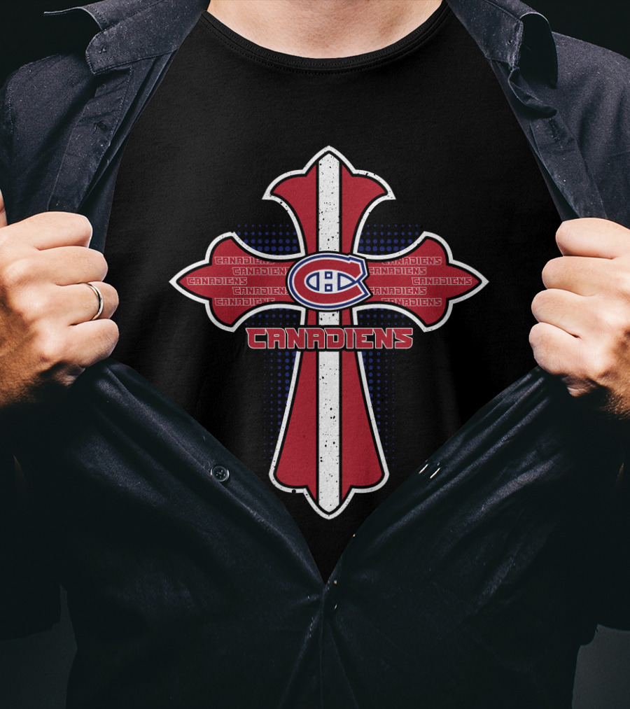 Montreal Canadiens Fans Cross Jesus T-Shirt