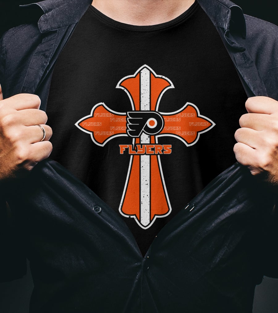 Philadelphia Flyers Cross For Jesus Fans T-Shirt