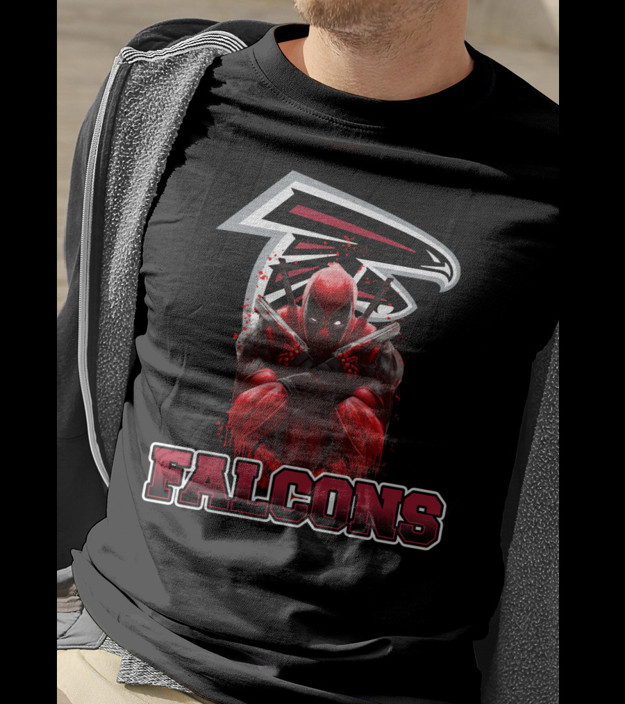 Deadpool Atlanta Falcons Crossover T-Shirt