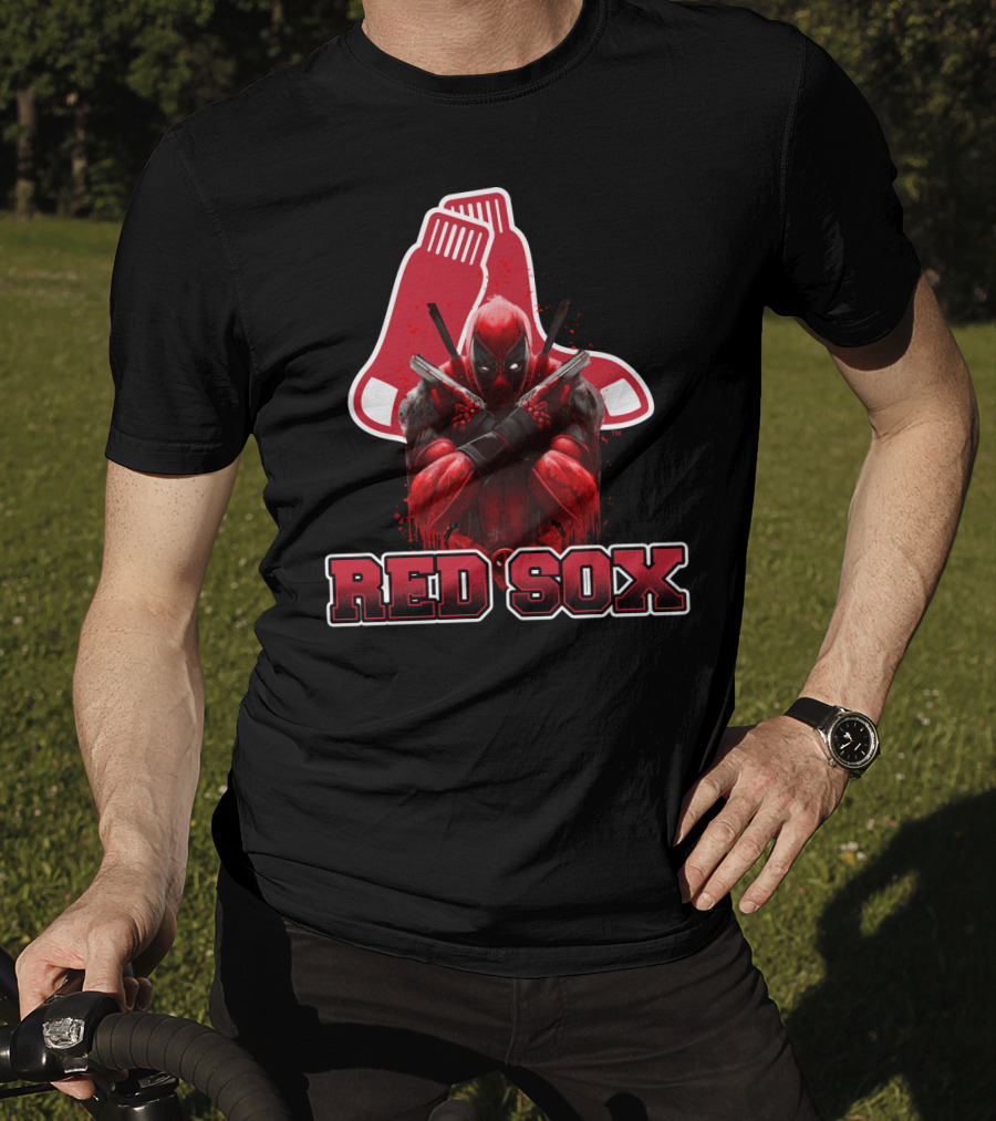 Boston Red Sox Deadpool Mashup With Iconic Sox T-Shirt