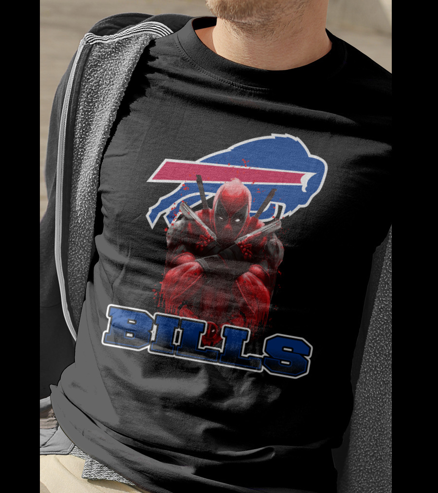 Buffalo Bills Deadpool Crossover Fans Unite T-Shirt