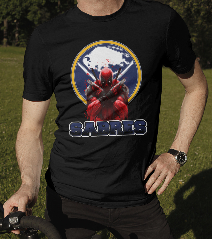 Deadpool And Buffalo Sabres Crossover Fans T-Shirt