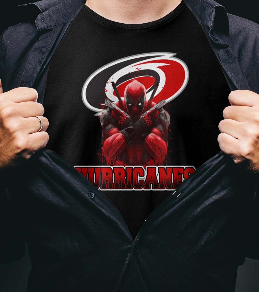 Carolina Hurricanes Deadpool Crossover Fan T-Shirt