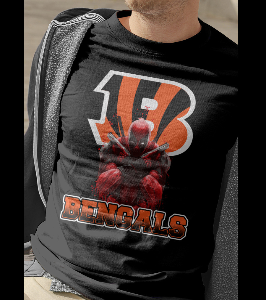 Bengals Deadpool Crossover Cincinnati Fans T-Shirt