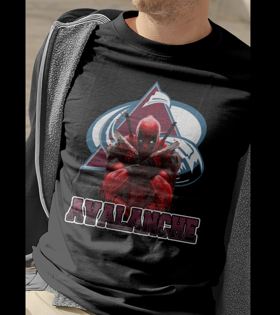 Avalanche Marvel Crossover With Deadpool Colorado Sports Fans T-Shirt
