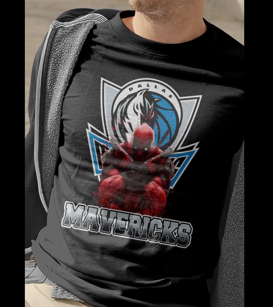 Dallas Mavericks Marvel Deadpool Crossover Fans T-Shirt