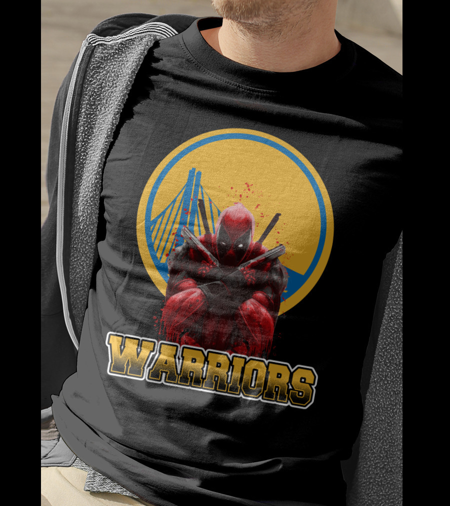 Warriors Deadpool Fans Crossover With Golden State T-Shirt