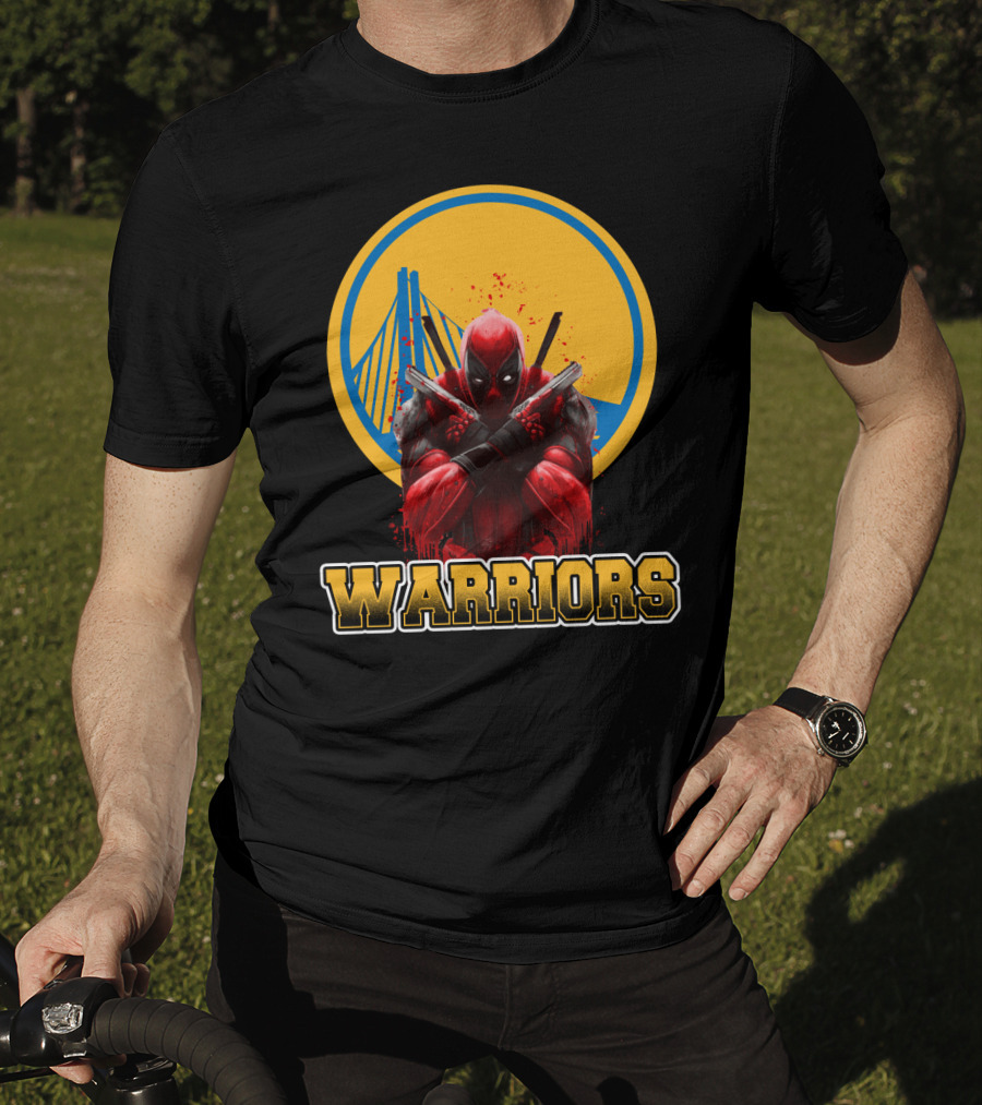 Warriors Deadpool Fans Crossover With Golden State T-Shirt