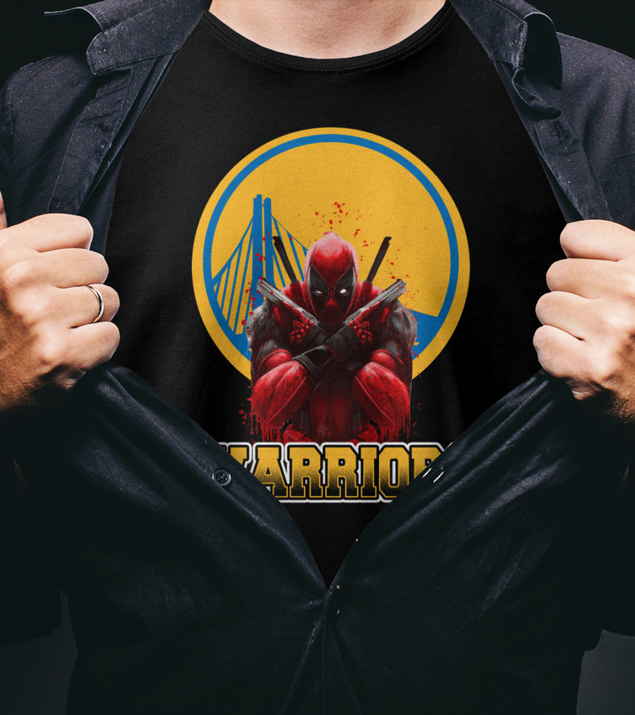 Warriors Deadpool Fans Crossover With Golden State T-Shirt