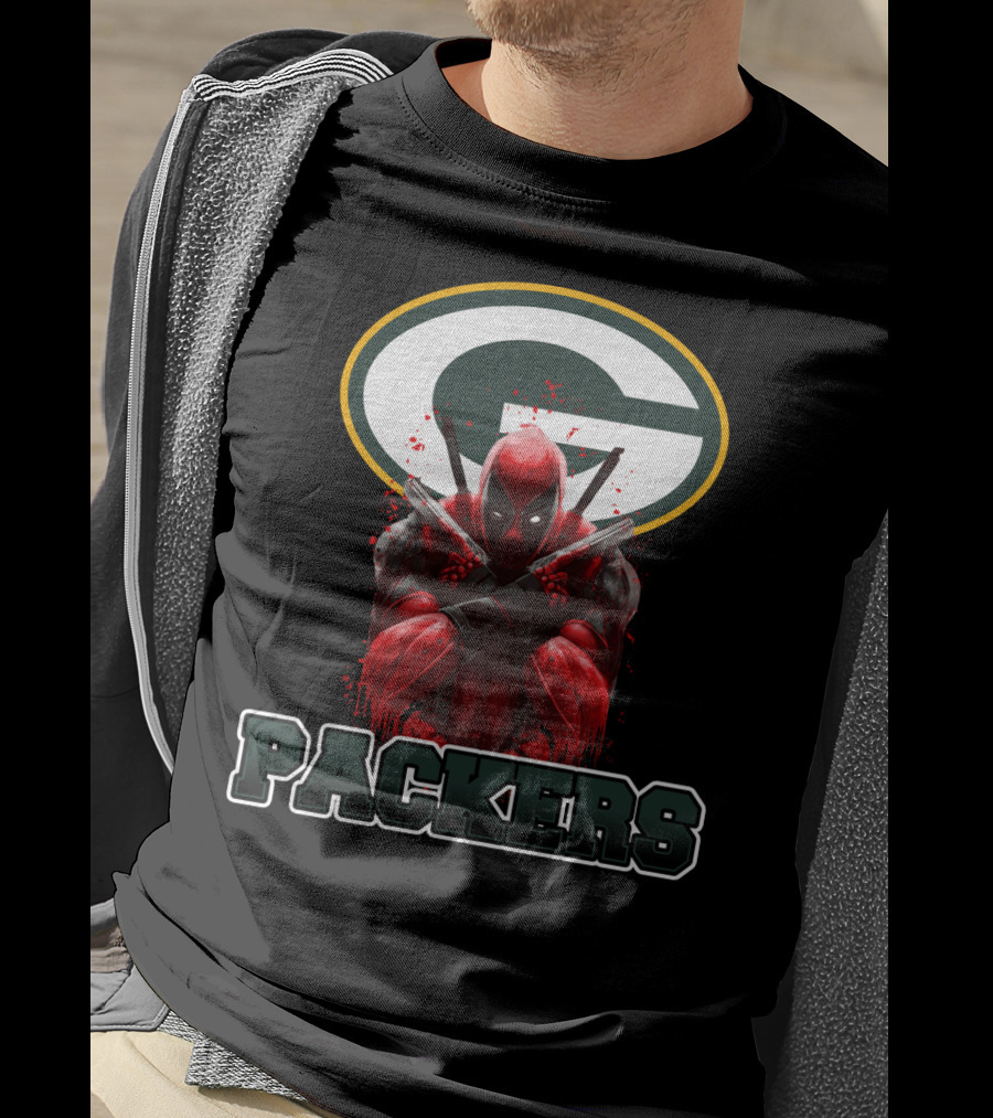 Green Bay Packers Deadpool Crossover Fan Merchandise T-Shirt