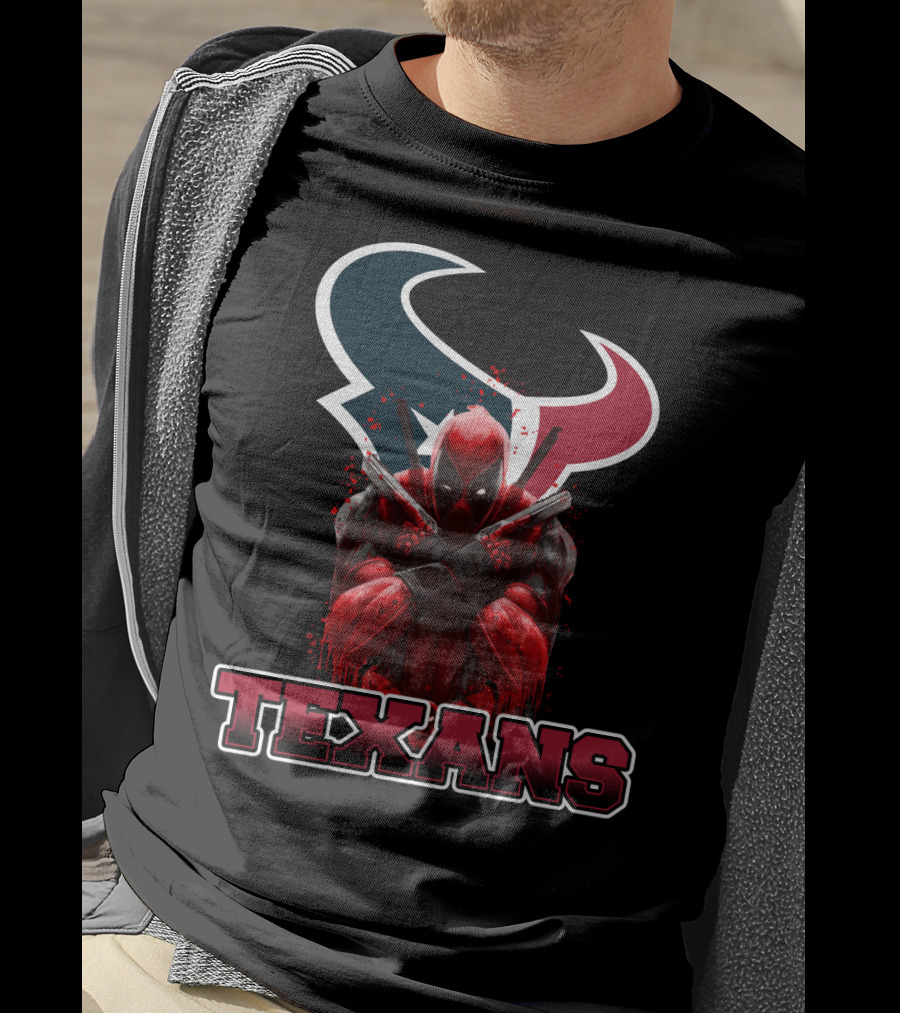 Texans Deadpool Crossover Featuring Houston NFL T-Shirt