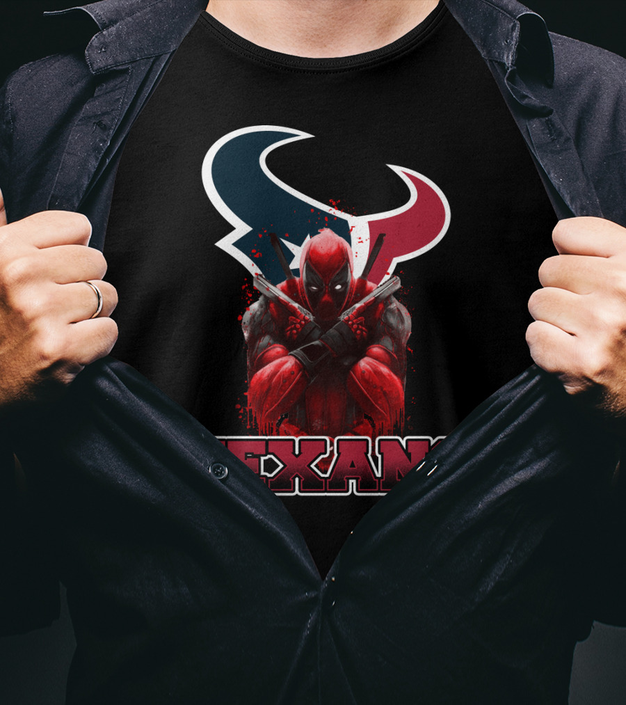 Texans Deadpool Crossover Featuring Houston NFL T-Shirt