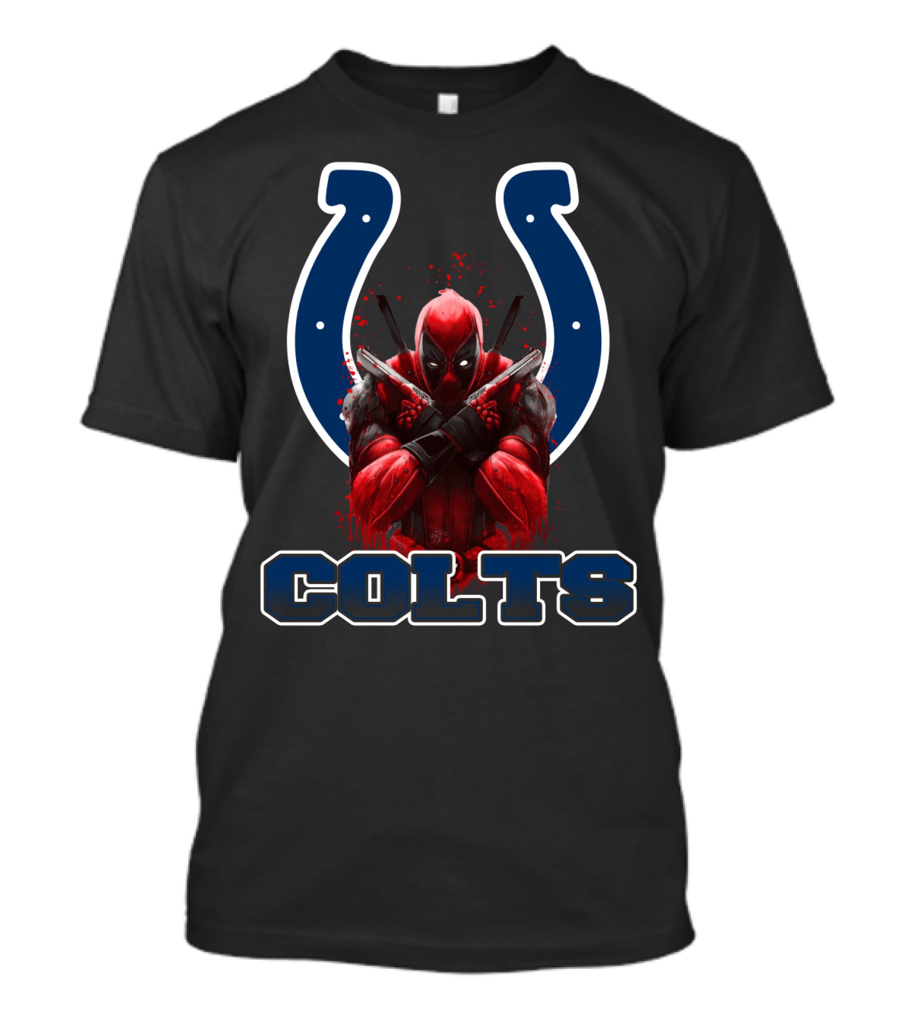 Colts Deadpool Crossover With Horseshoe T-Shirt