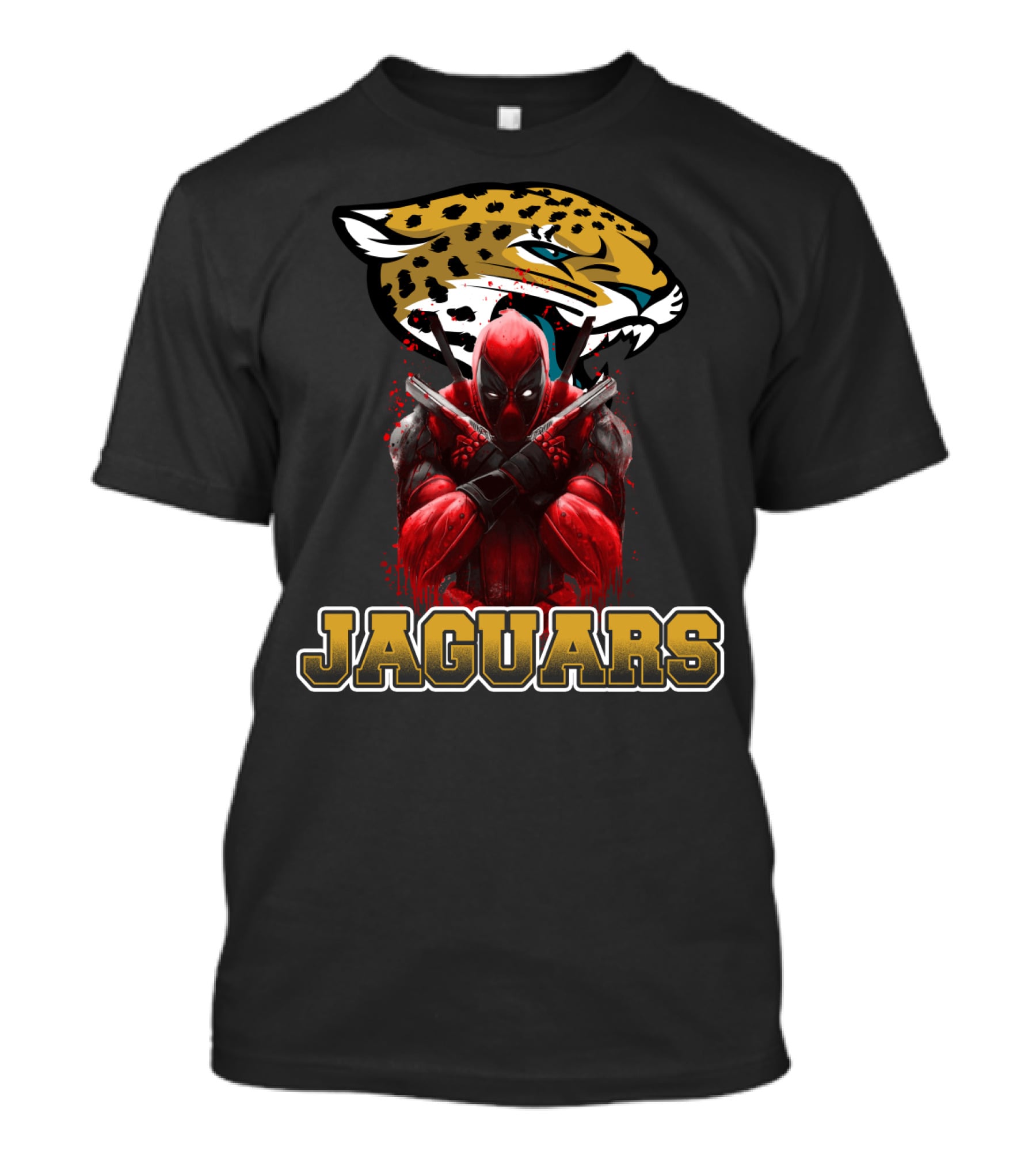 Jacksonville Jaguars NFL Team And Deadpool Crossover T-Shirt